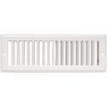 Imperial Toe Space Grille, 4 in L, 10 in W, Steel, White RG1280A